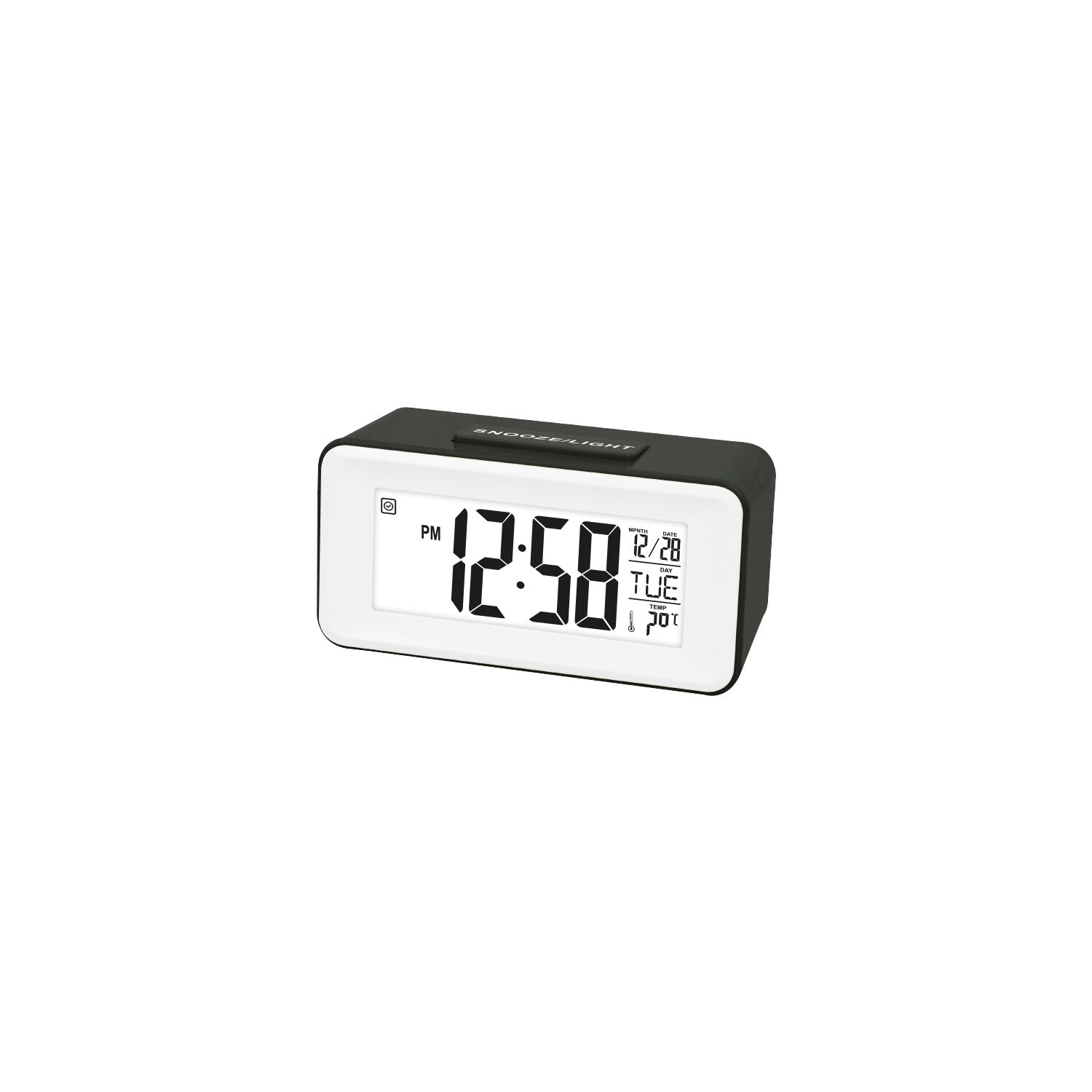 Reloj Despertador Digital Pantalla Lcd Color Negro - Ps image number 0.0