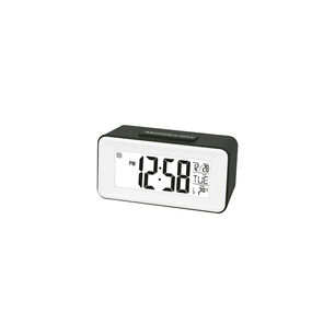 Reloj Despertador Digital Pantalla Lcd Color Negro - Ps