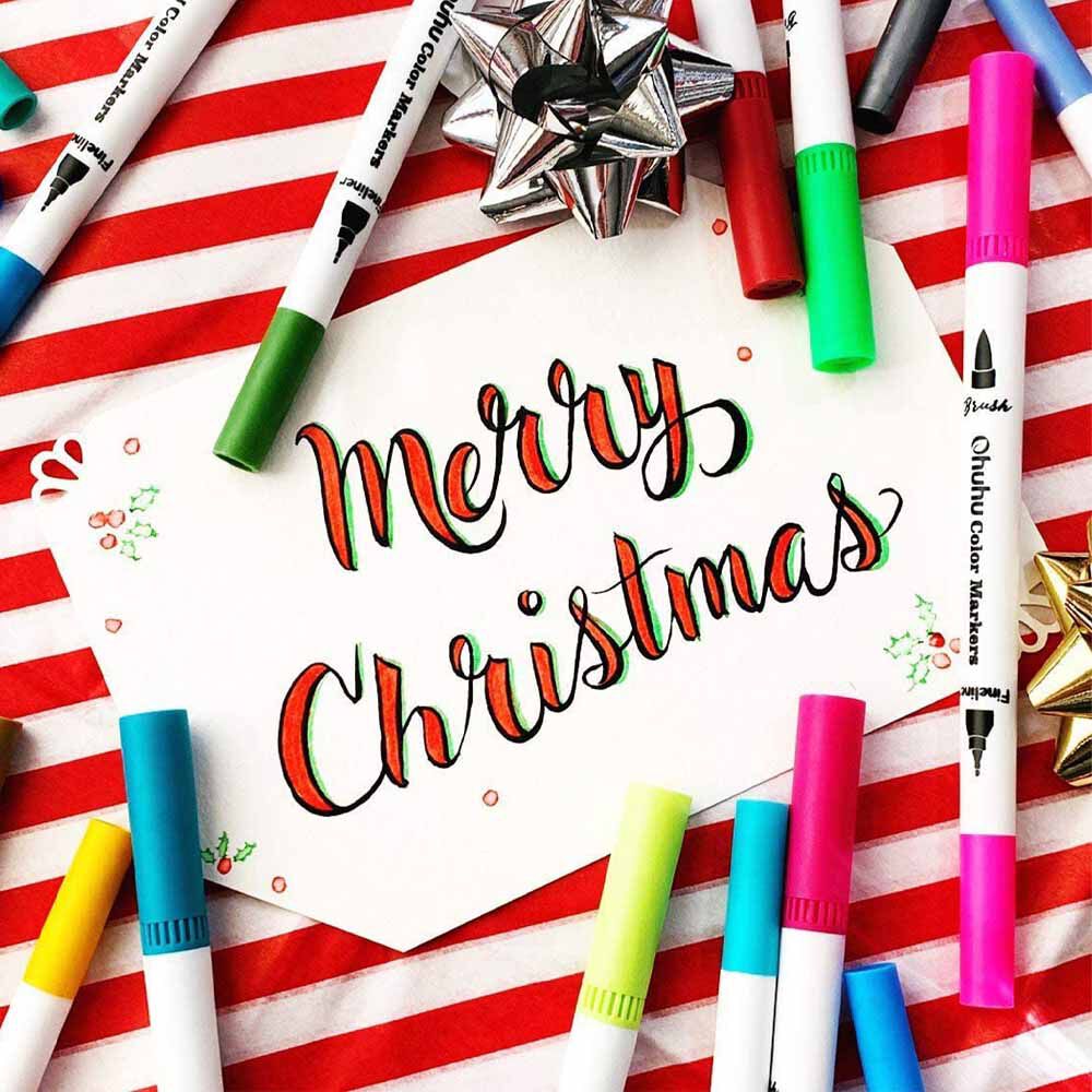 Ohuhu 36 Marcadores Doble Punta Acuarelables image number 7.0