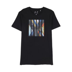 Polera Slim Fit Manga Corta Hombre Az Black