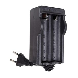 Cargador Para 2 Baterias De Litio Negro