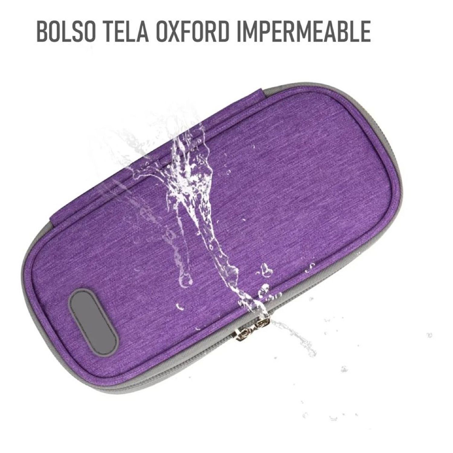 Bolso Estuche Cooler Porta Insulina Para Viaje Refrigerante Oneder Tela Morado image number 3.0