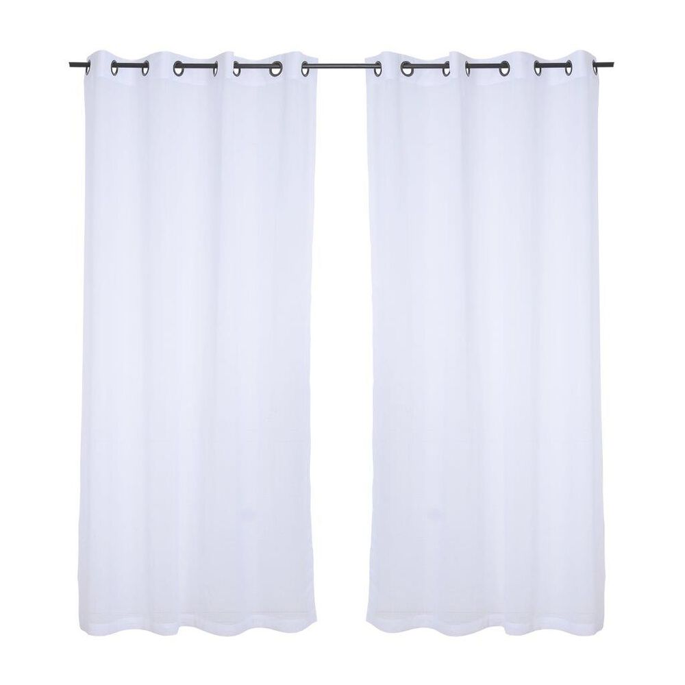 Set Cortinas Velo Lino-argolla 140x220 Blanca image number 0.0