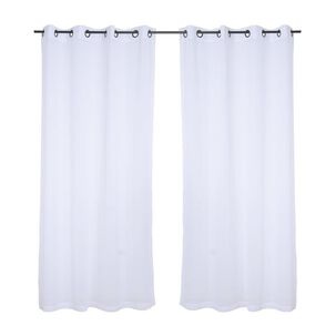 Set Cortinas Velo Lino-argolla 140x220 Blanca