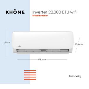 Aire Acondicionado Tipo Split Muro De 22000 Btu Khone Inverter