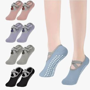 Calcetines Antideslizantes Yoga Pilates Set 5 Pares