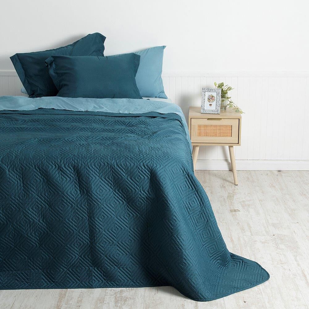 Set Cubrecama + Sabana 2 Plazas Azul image number 0.0