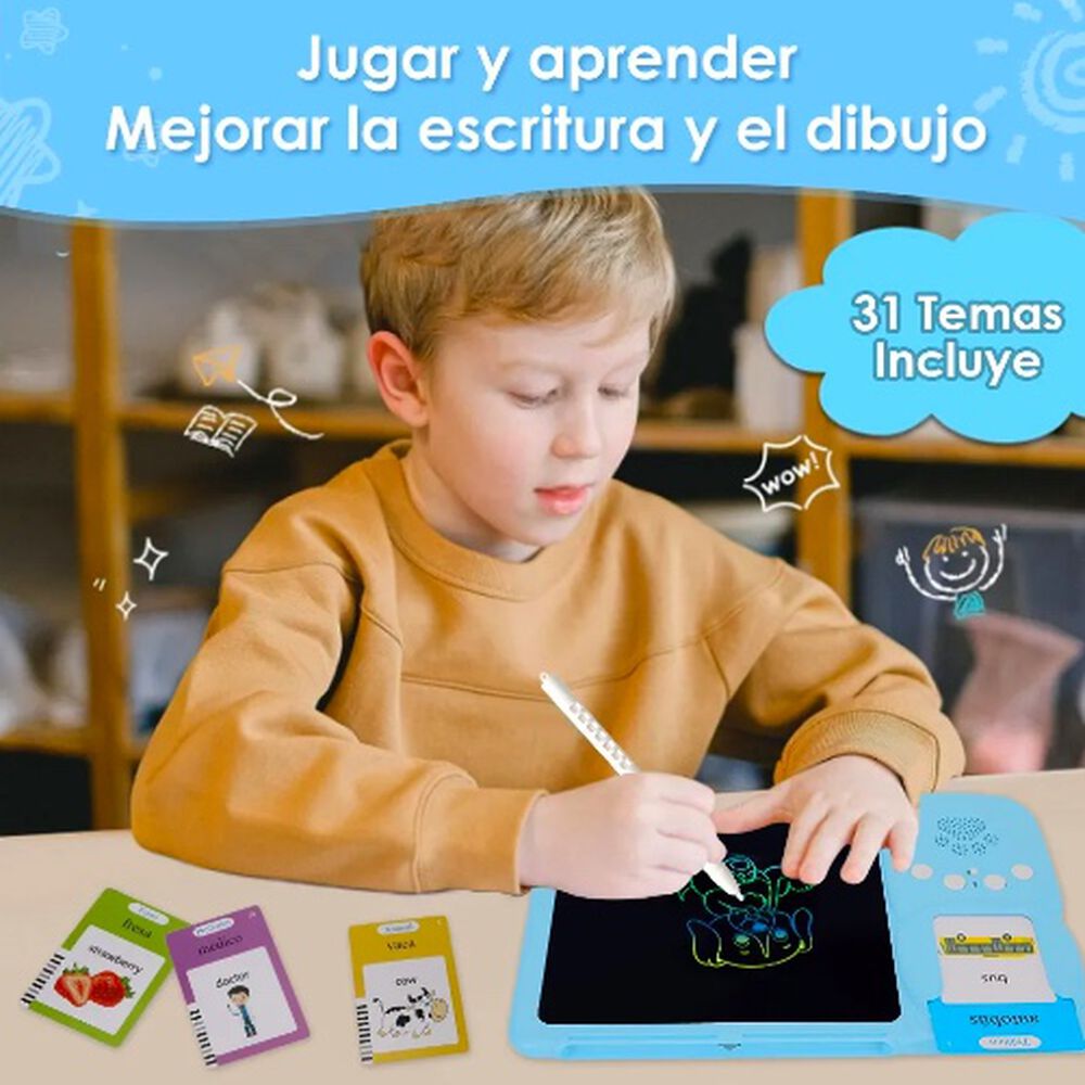 Tablero Did&aacute;ctico Con 255 Tarjetas Espa&ntilde;ol-ingl&eacute;s Para Ni&ntilde;os image number 3.0