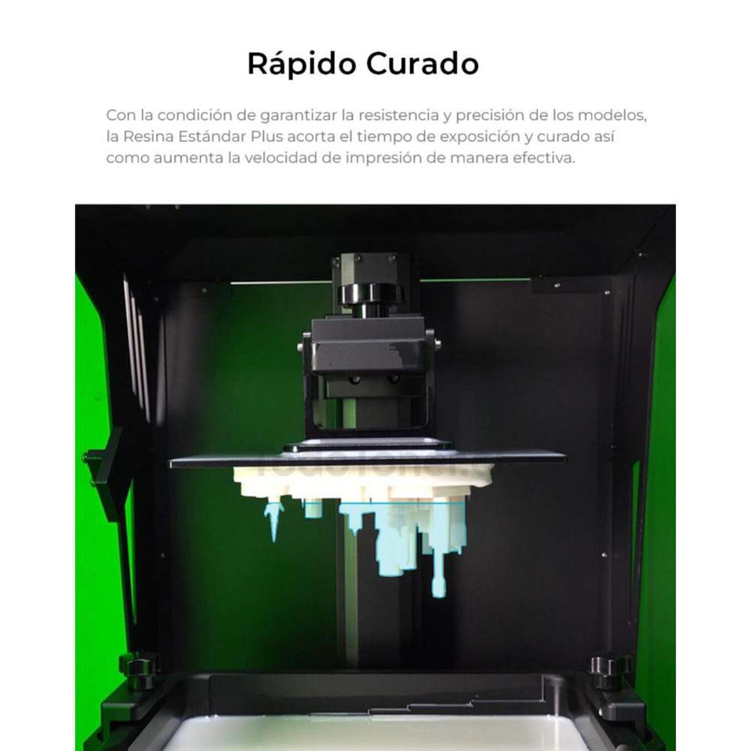 Resina Transparente Para Impresoras 3d 1000g Creality Plus image number 7.0
