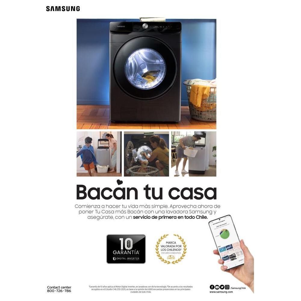 Lavadora-Secadora Samsung / WD90M4453JW/ZS / 9 Kg / 5 Kg image number 7.0