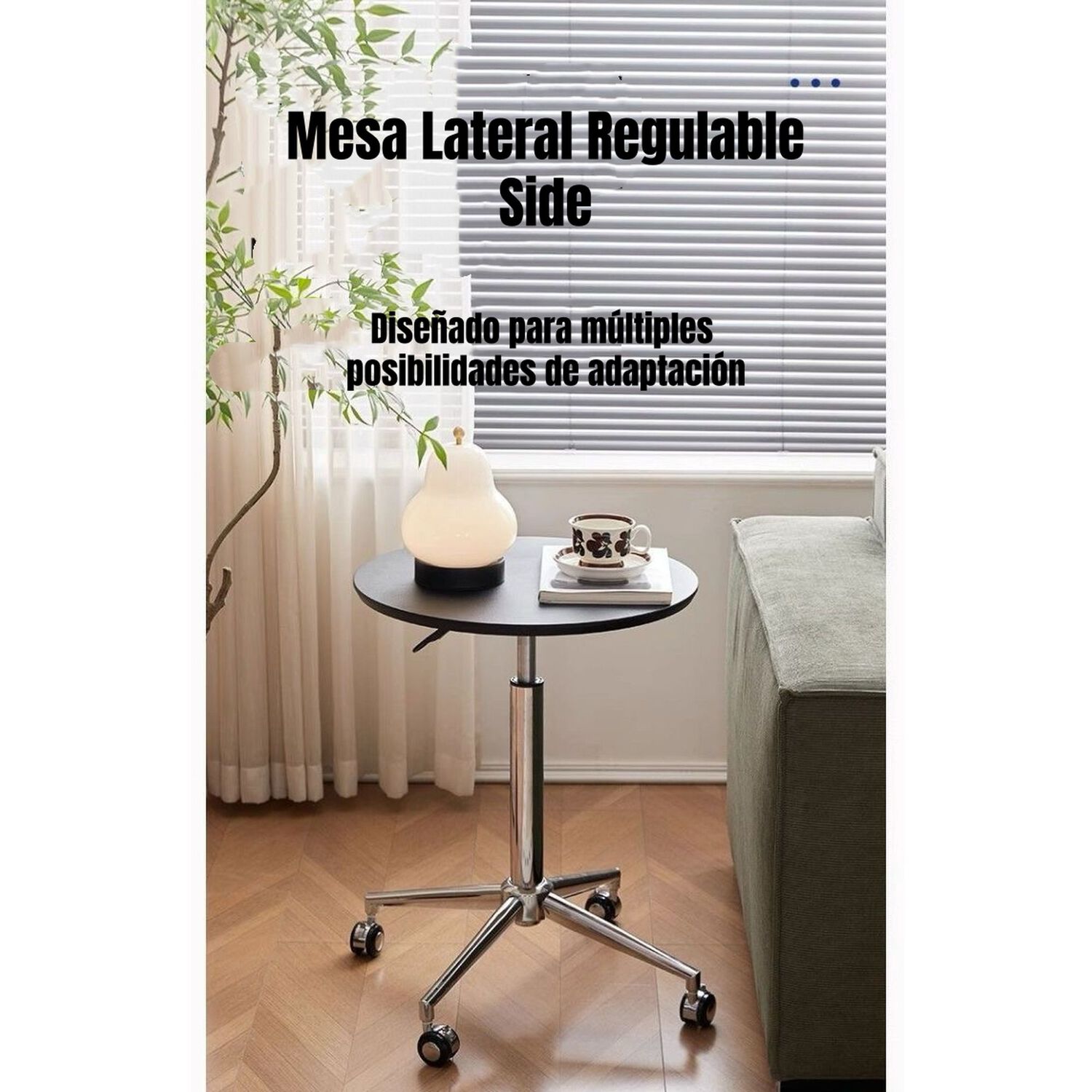 Mesa Lateral Auxiliar Centro Regulable 63-85cm Side Caf&eacute; image number 1.0