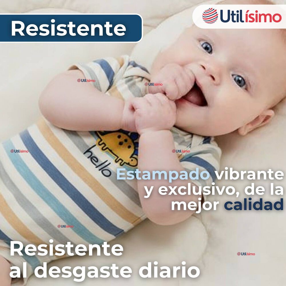 Pack 4 Bodys Niño Manga Corta Tedmimak 100% Algodón Ready For Fun image number 6.0