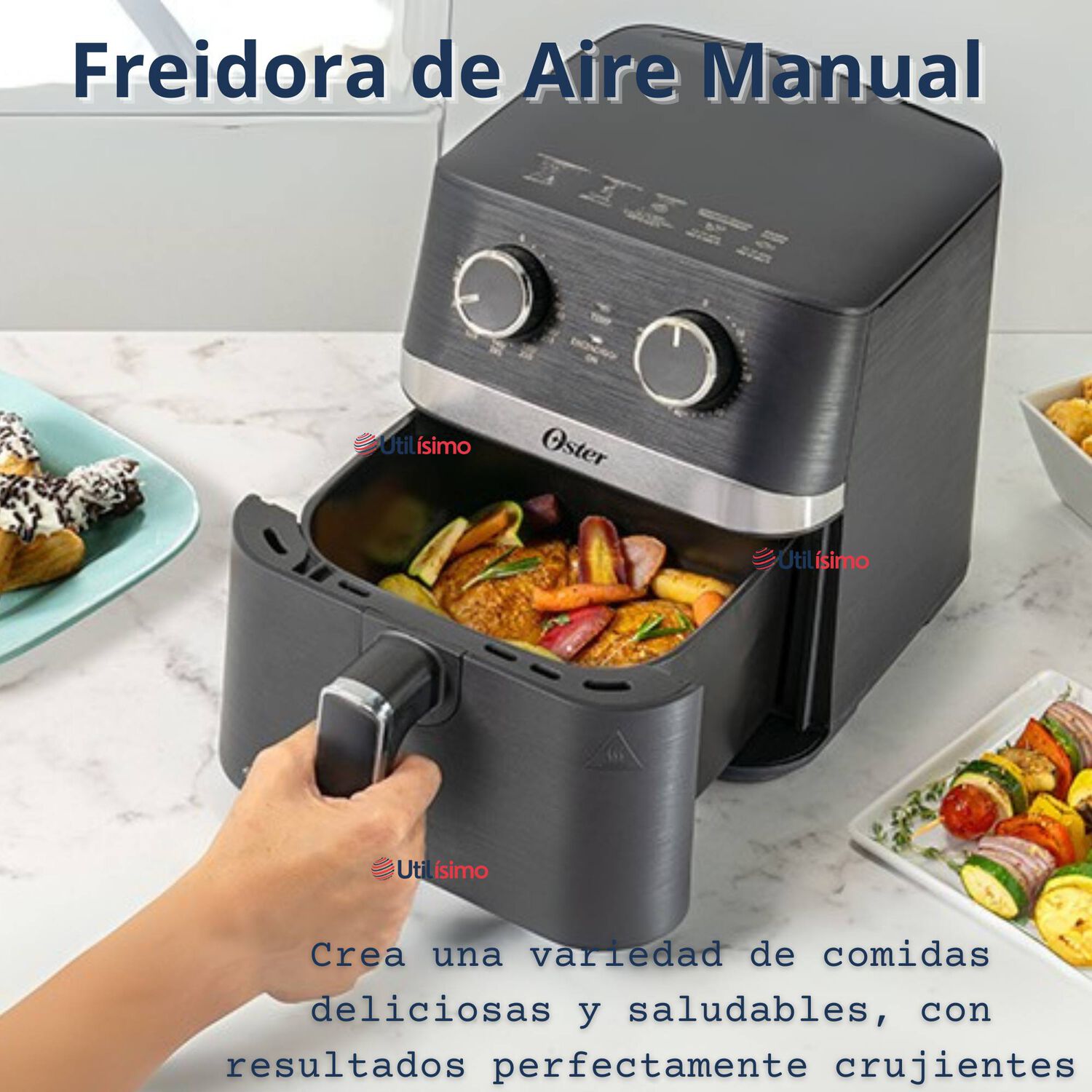 Oster Freidora De Aire Manual, Recubrimiento Oster Diamondforce, 4l De Capacidad, Con Controles De Tiempo Y Temperatura, Ckstaf401mdf image number 1.0