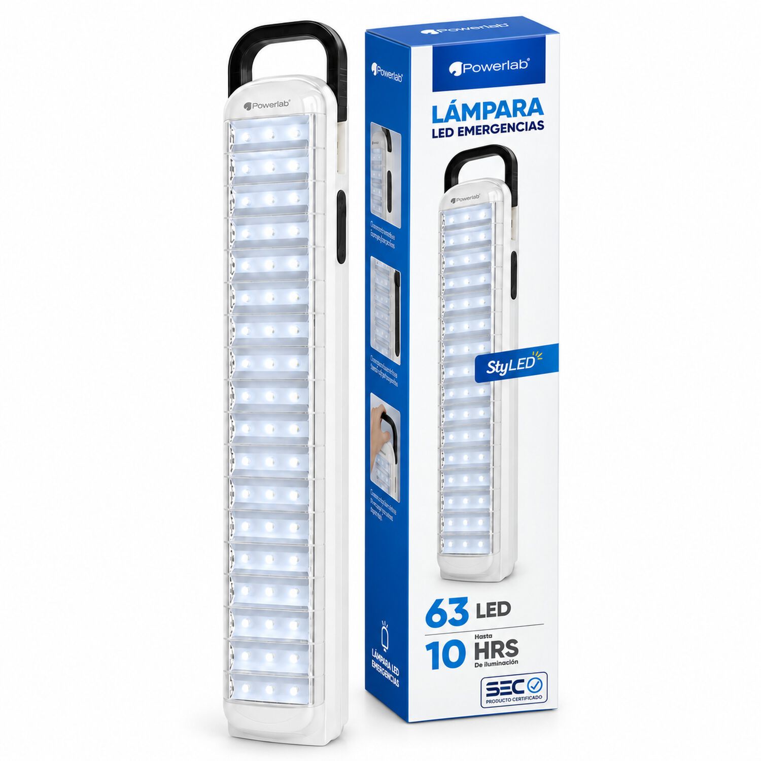 Lampara De Emergencia Recargable De 63 Led 10hr De Autonom&iacute;a image number 0.0
