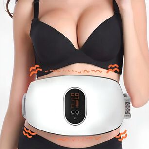 Almohadilla T&eacute;rmica Port&aacute;til Masajeador Abdominal Infrarrojo Dp5279 Color Blanco.