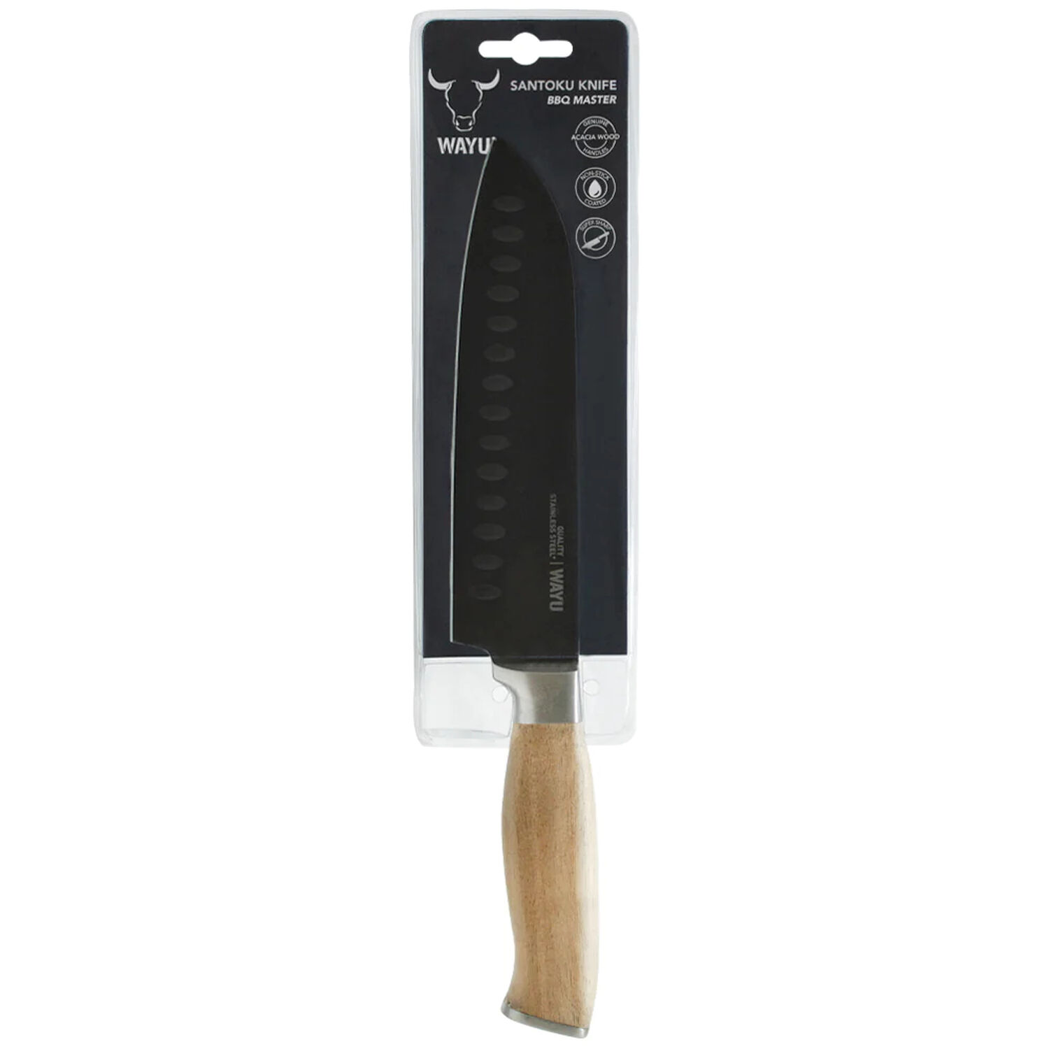Cuchillo Santoku Wayu 30cm Acero Antiadherente image number 4.0