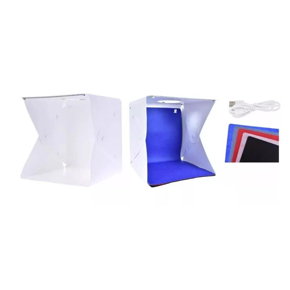 Mini Estudio Fotografico Con Luces Led 40cm Fondo Blanco image number 0.0