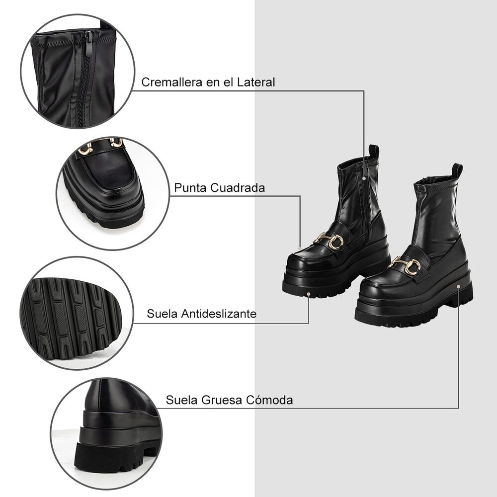 Botin Negro Casual Mujer Weide Czy578 image number 6.0