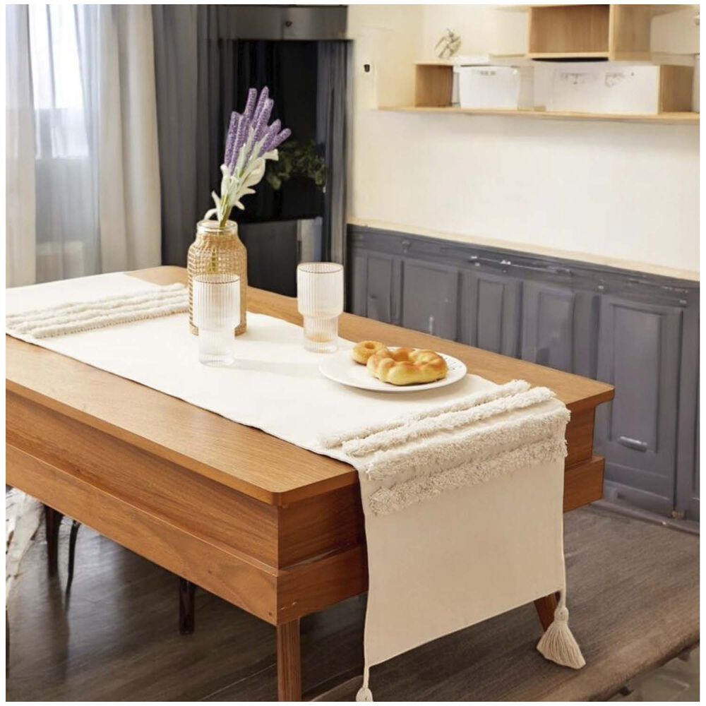 Camino De Mesa De Lino-algodon Boho 35*180cm Mod09 image number 0.0