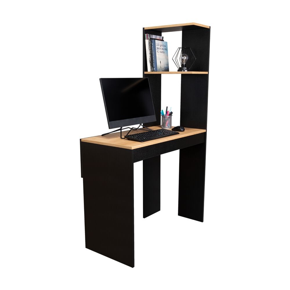 Escritorio Biblioteca Cafe Claro Y Negro image number 1.0