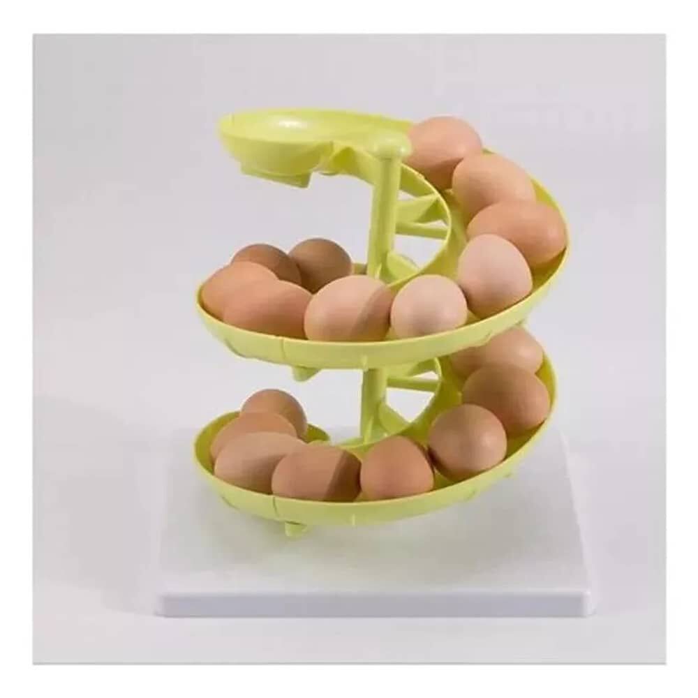 Dispensador De Huevos Espiral De Cocina, Soporte De Pl&aacute;stico image number 2.0