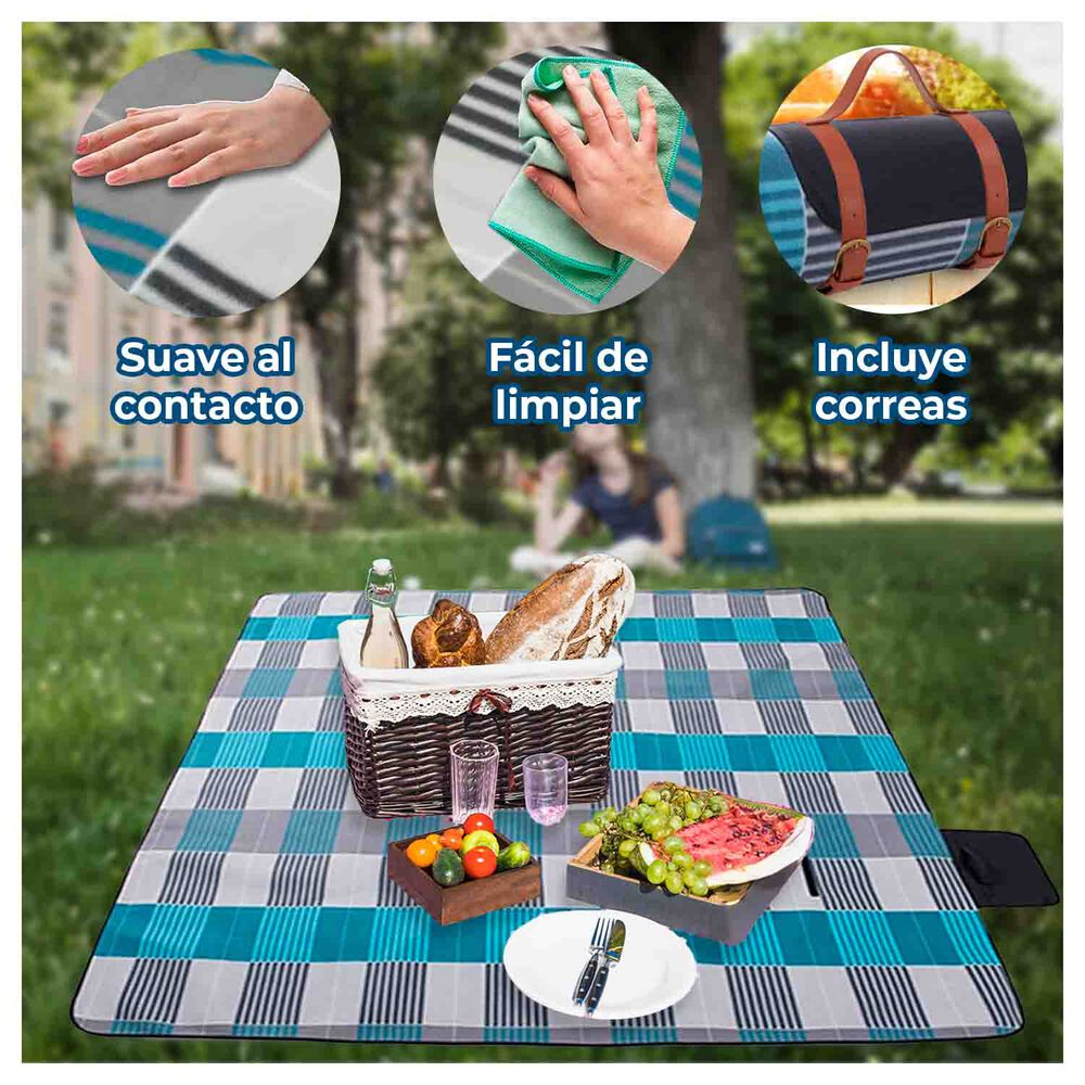 Manta Picnic De Cuadros Multicolor image number 3.0