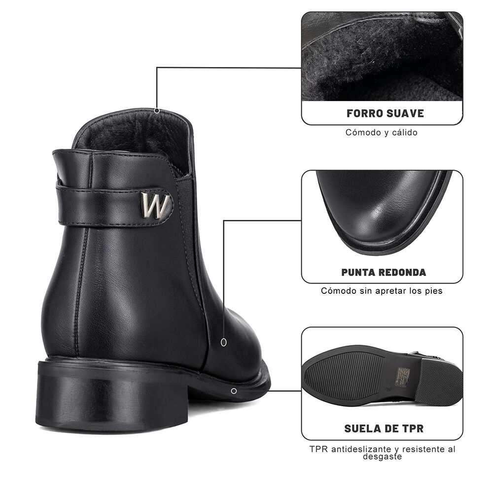 Botin Casual Mujer Eco Cuero Moda Vintage Formal Weide Zs63 image number 8.0