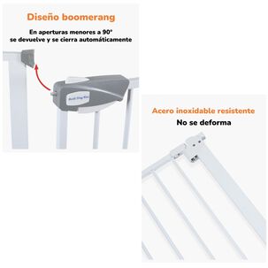 Puerta Seguridad Reja Expandible Beb&eacute; 77-102cm Lubabycas