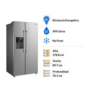 Refrigerador Side by Side Midea MDRS681FGE02 / No Frost / 504 Litros / A+