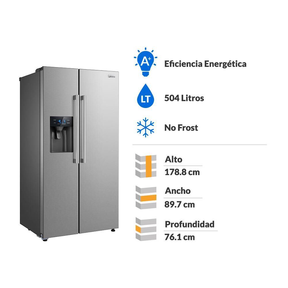 Refrigerador Side by Side Midea MDRS681FGE02 / No Frost / 504 Litros / A+ image number 1.0