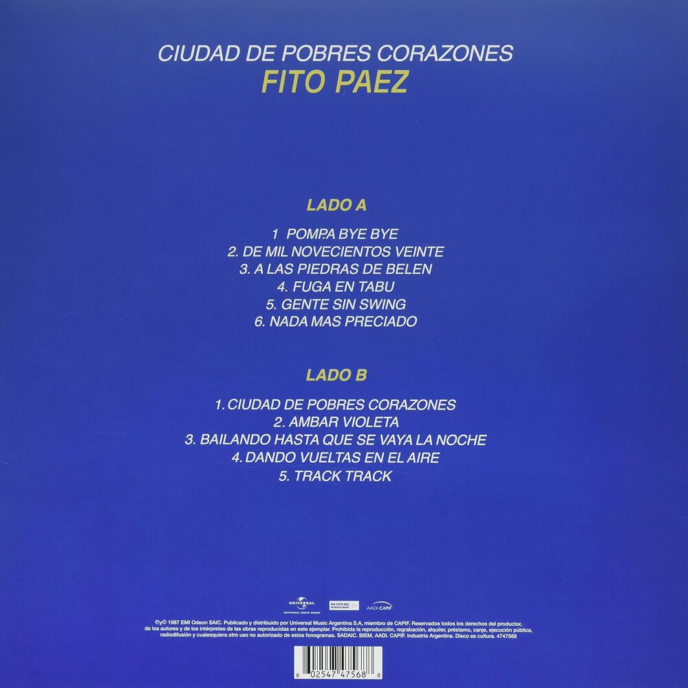Fito Paez - Ciudad De Pobres Corazones | Vinilo image number 1.0