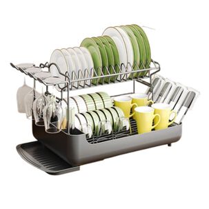 Escurridor Secador De Utensilios 2 Niveles Negro