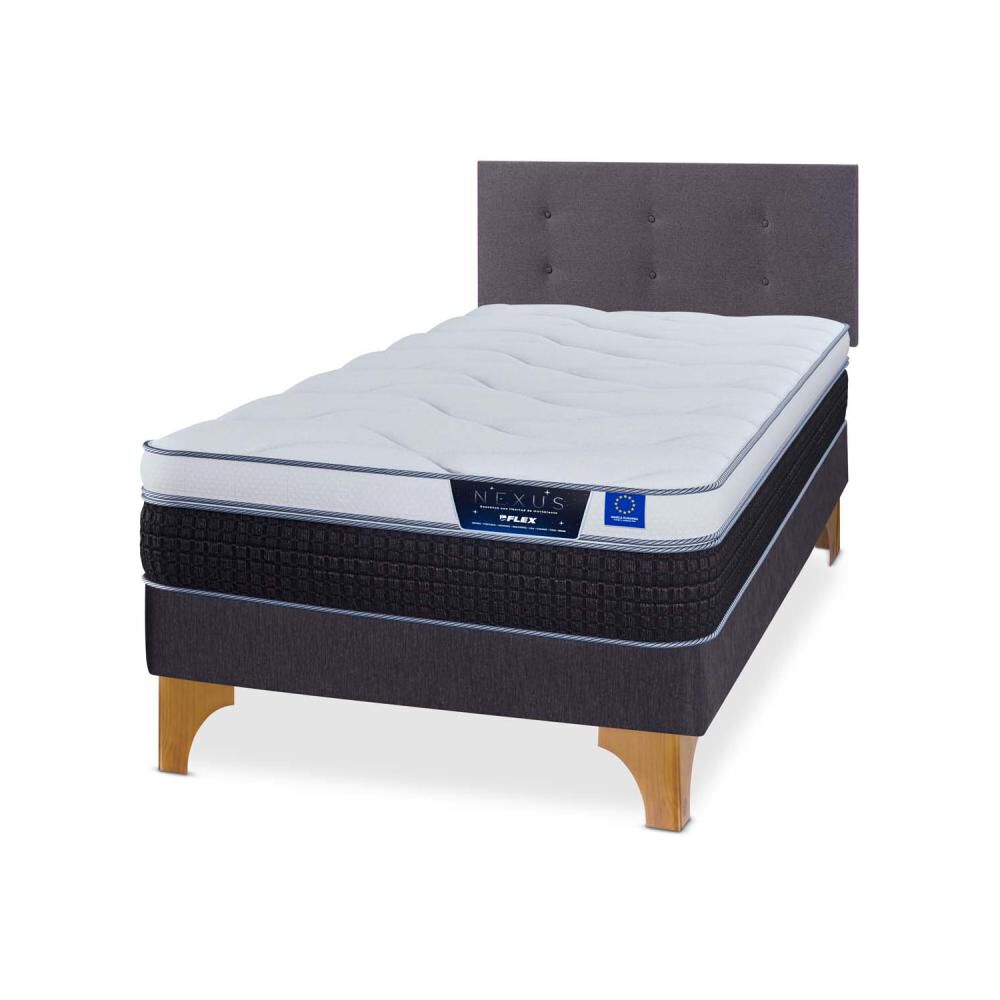 Cama Europea Flex Nexus / 1.5 Plazas / Base Normal + Respaldo image number 1.0