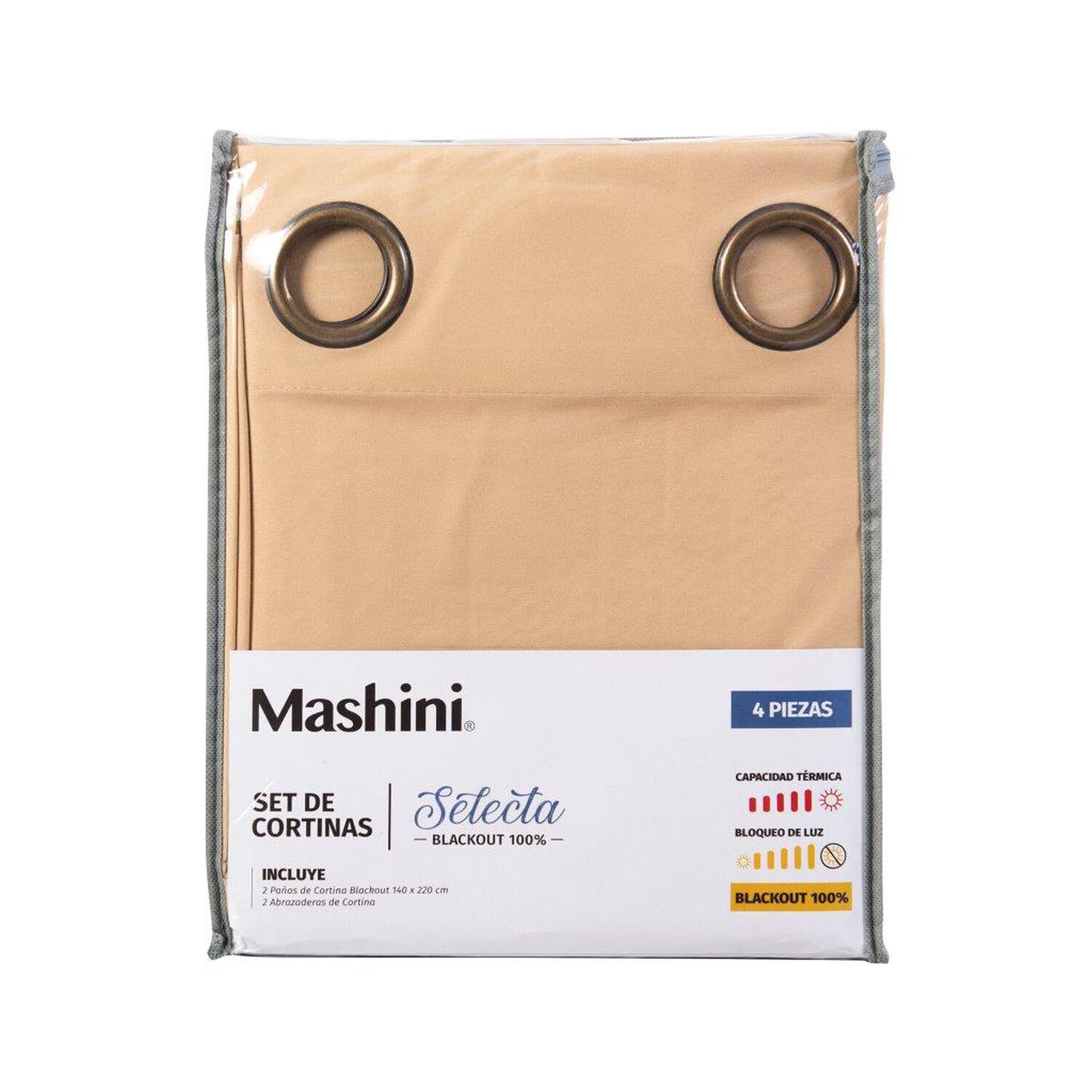 Set Cortina Blackout Arg. 140x220 Cms Selecta Camel image number 3.0