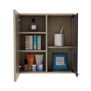 Mueble De Ba&ntilde;o Botiquin 53.7x50x16.5 Cm Caf&eacute; Claro
