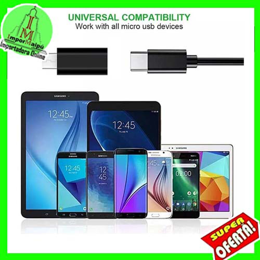 Adaptador Tipo C A Micro Usb V8 Tipo C Hembra Micro Usb Macho Celulares Compatible Android, Samsung image number 6.0