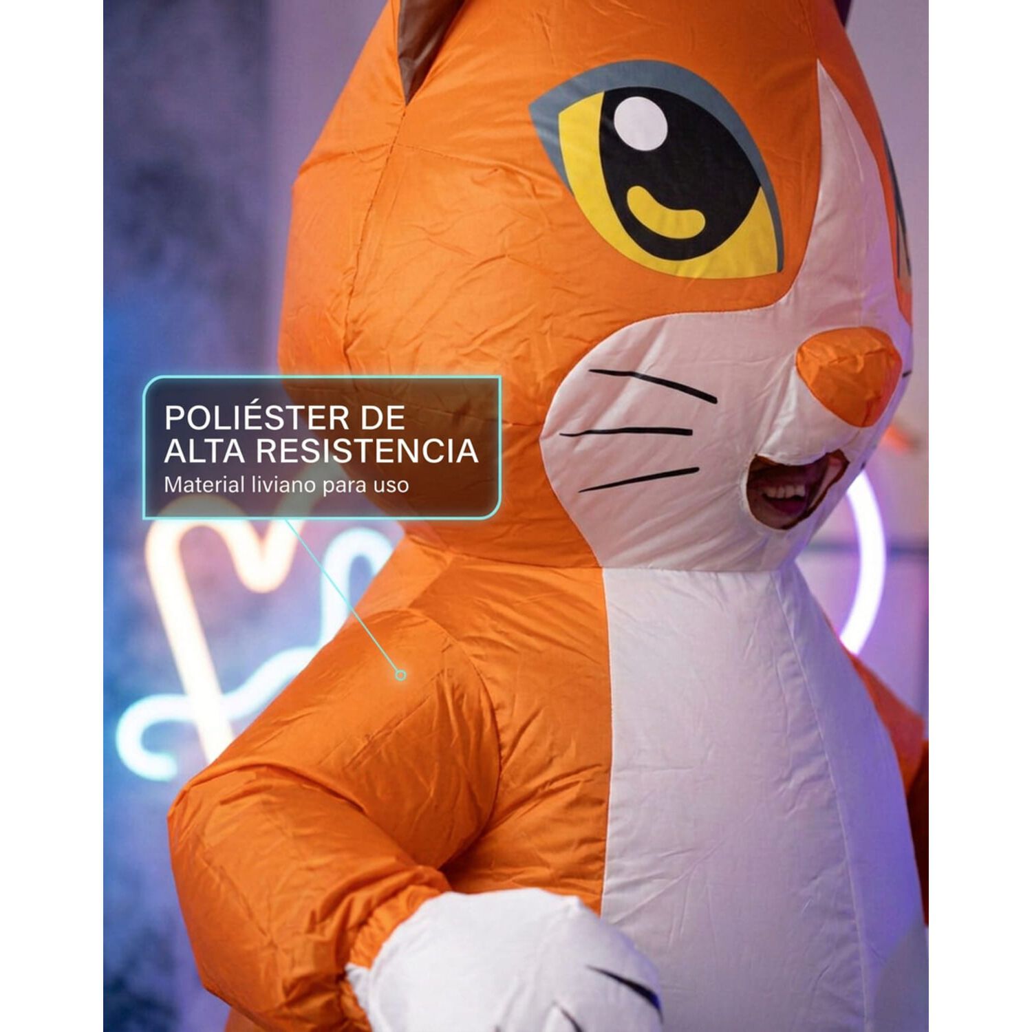 Disfraz Inflable De Gato Adulto Completo Halloween image number 15.0