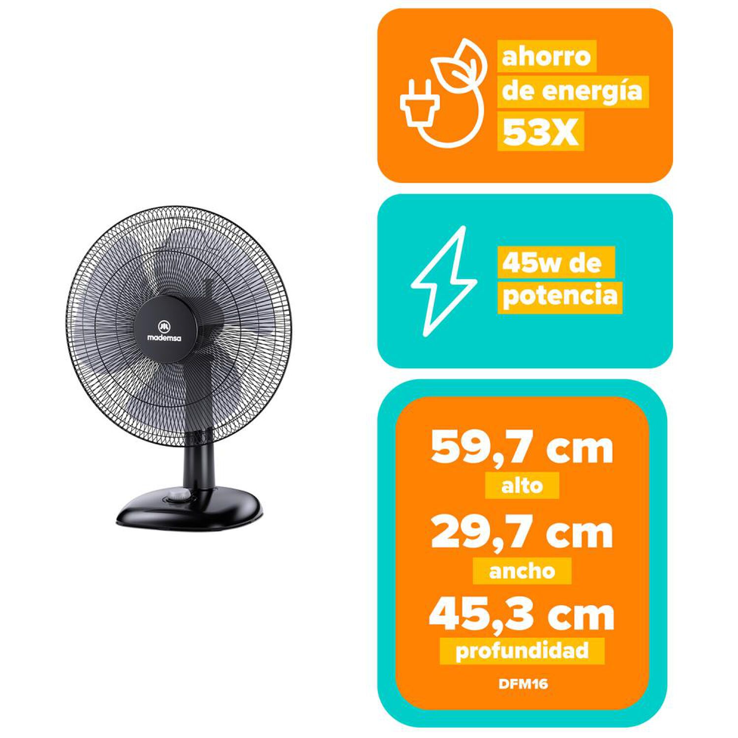 Ventilador Mademsa DFM16 image number 8.0