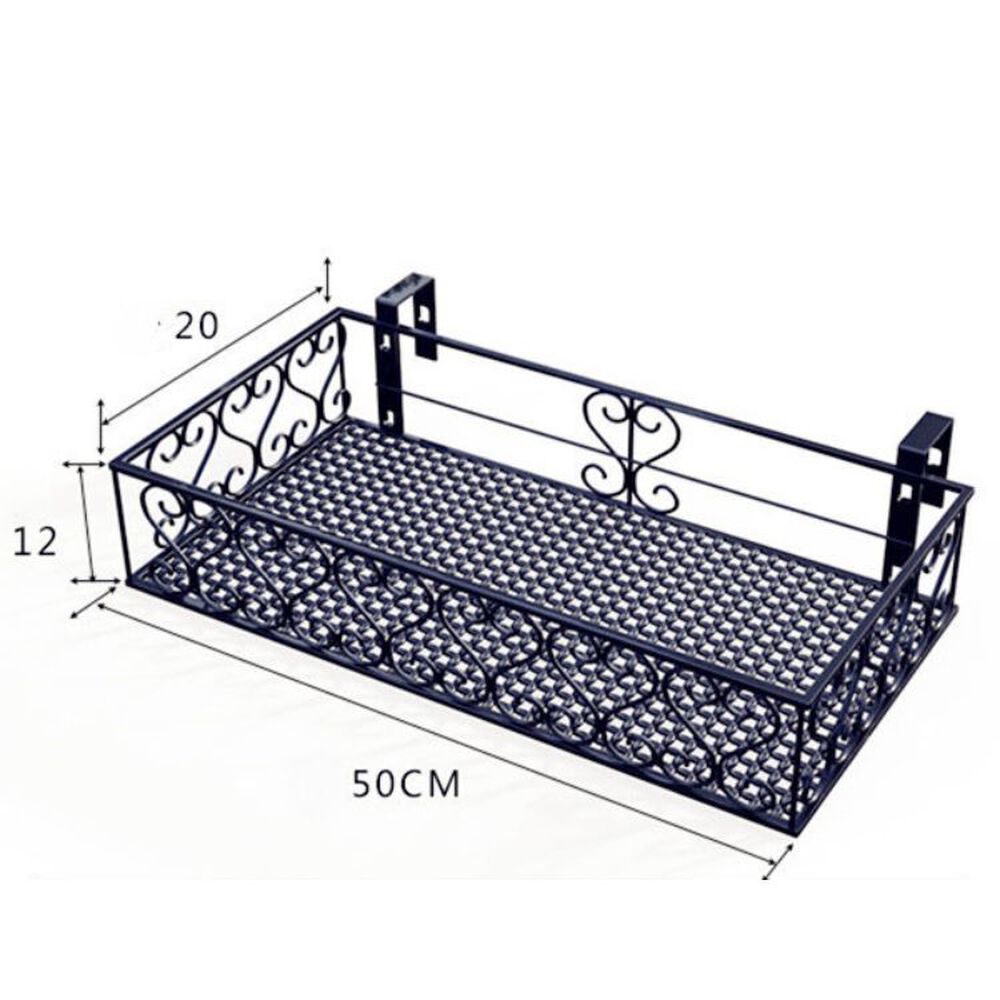 Jardinera Exterior De Barandilla Para Balc&oacute;n 50x20x12 Cm image number 1.0
