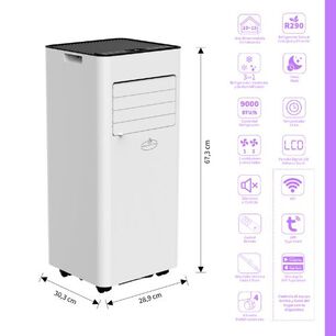 Aire Acondicionado Port&aacute;til Wifi 9000 Btu Ld 9wf Es White