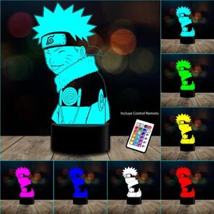 L&aacute;mpara 3d Naruto Modelo 2 C/ Remoto