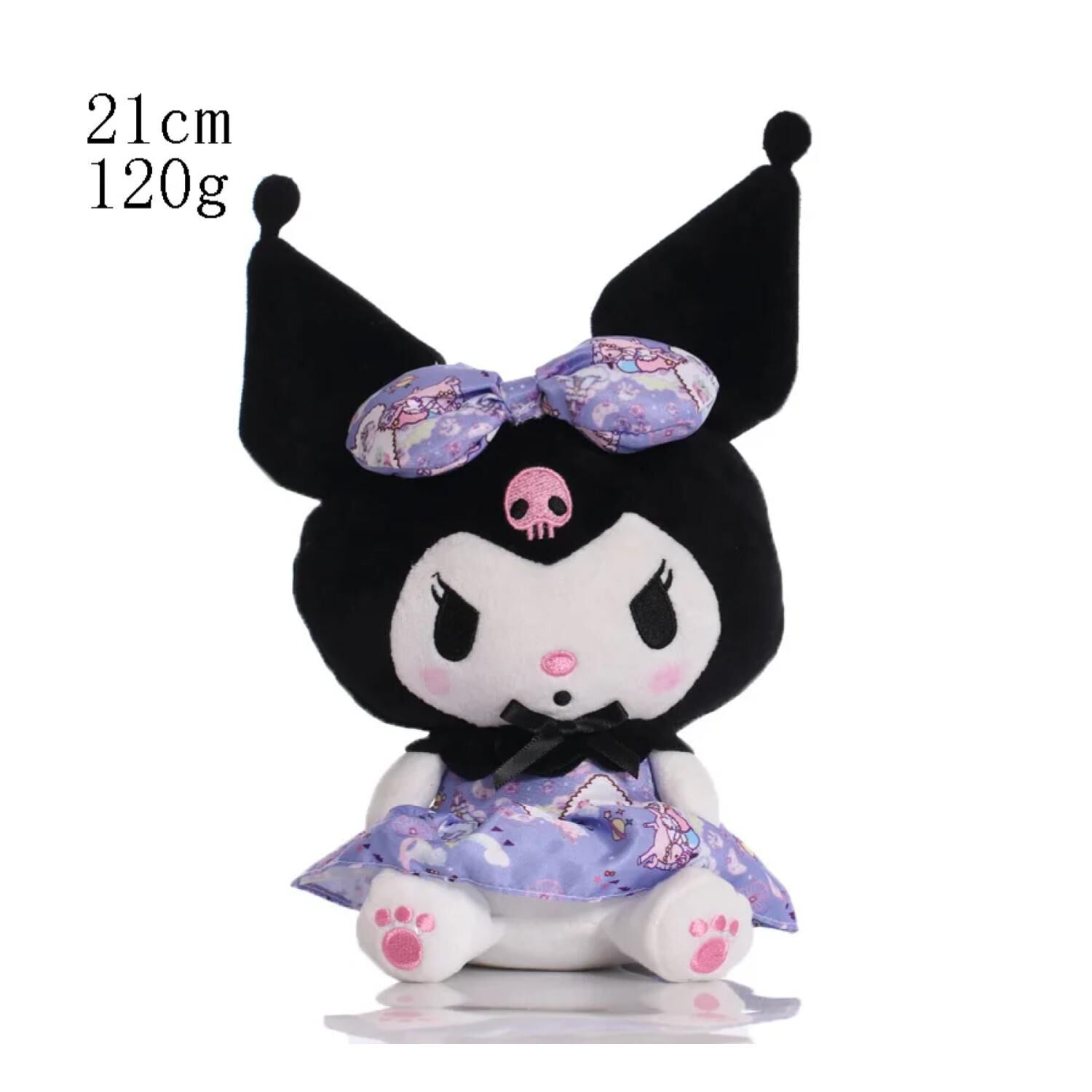 Juguete Pack 6 Peluches Llaveros Kuromi 13cm Infantiles image number 2.0