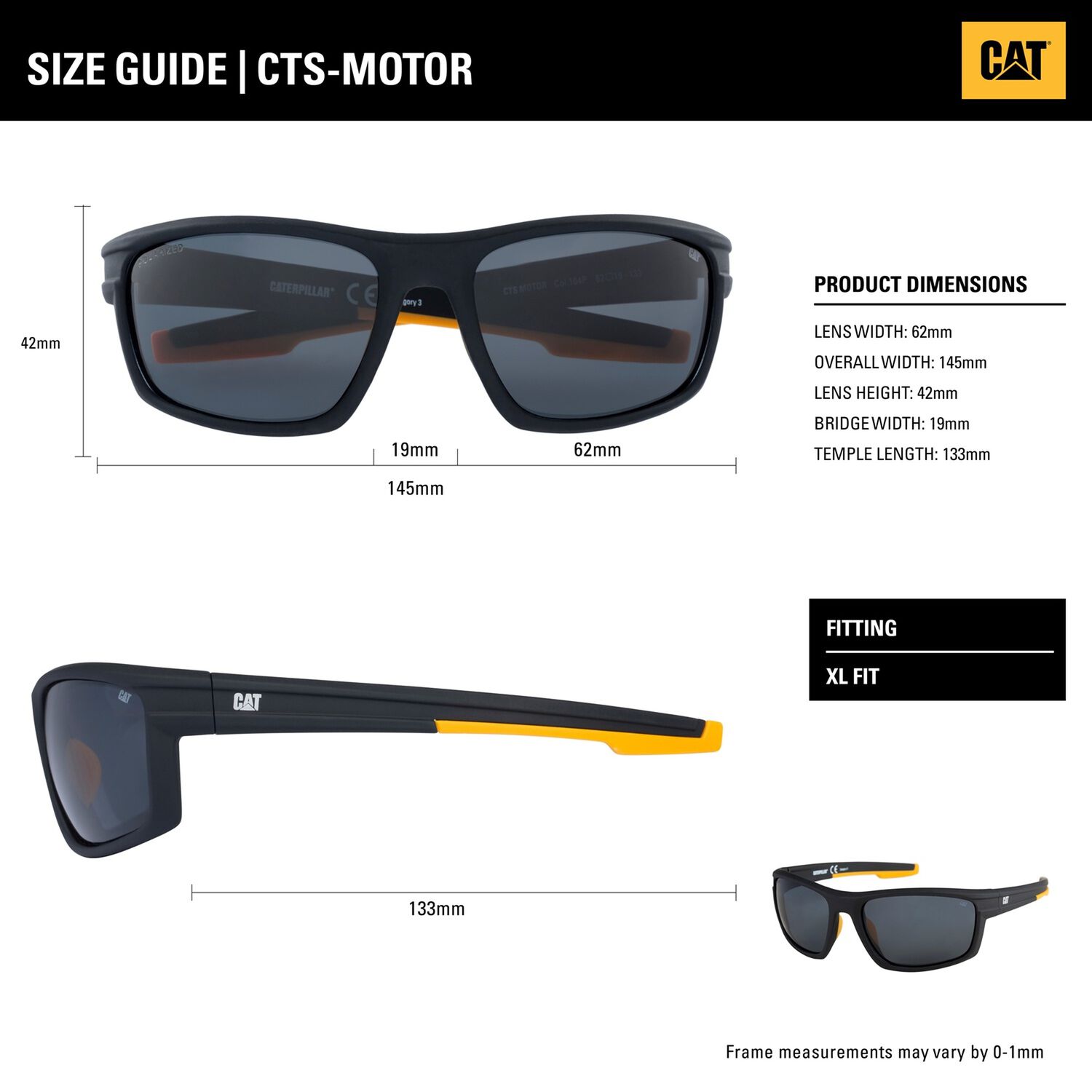 Lentes De Sol Polarizados Cat Cts-motor-106p Gris image number 2.0