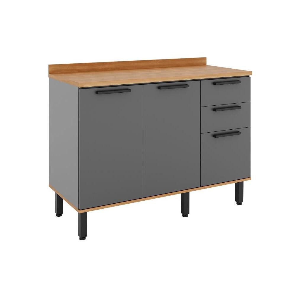 Mueble De Cocina Roca Base De Cocina Casta&ntilde;a Modular / 2 Puertas / 3 Cajones image number 0.0