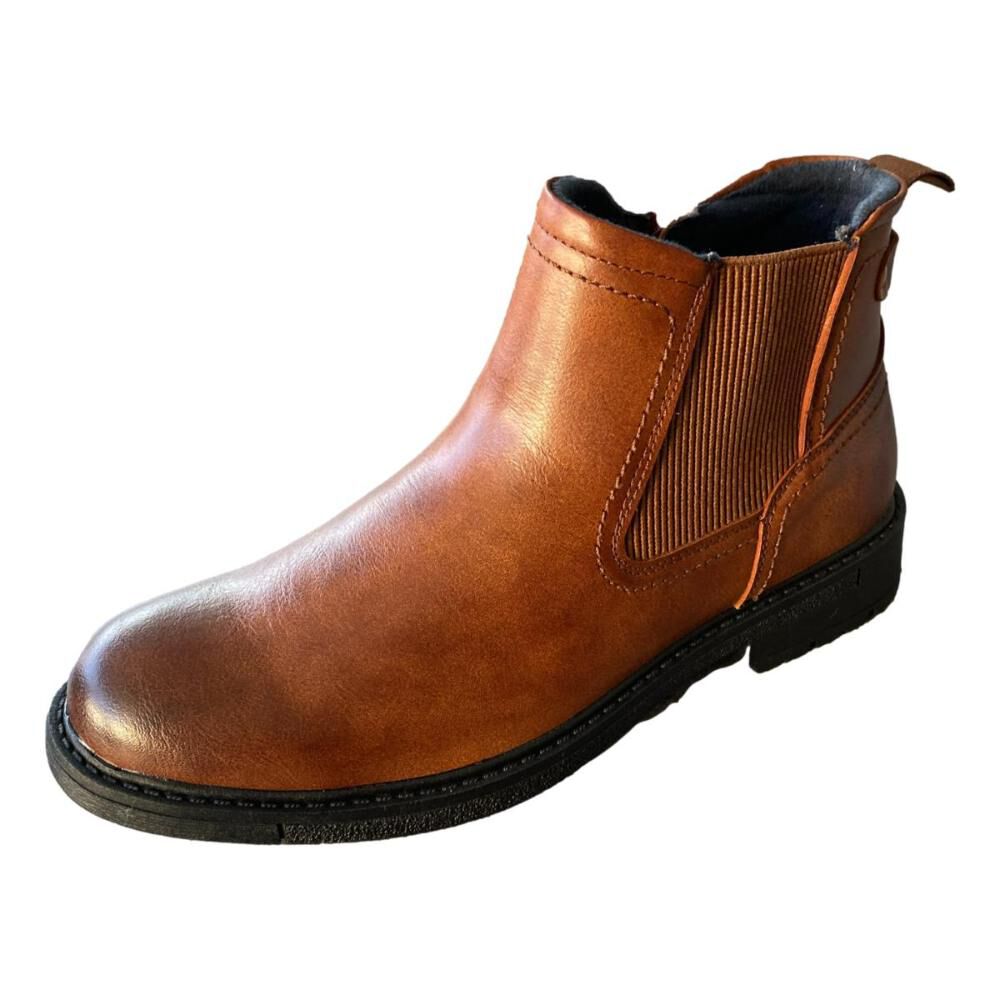 Bot&iacute;n Chelsea Hombre Agta 6007 Color Camel Y Negro image number 0.0