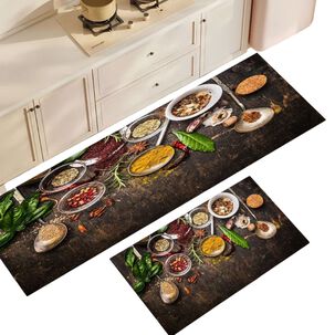 Set 2 Alfombra De Cocina Piso Entrada Antideslizante Ac1-3
