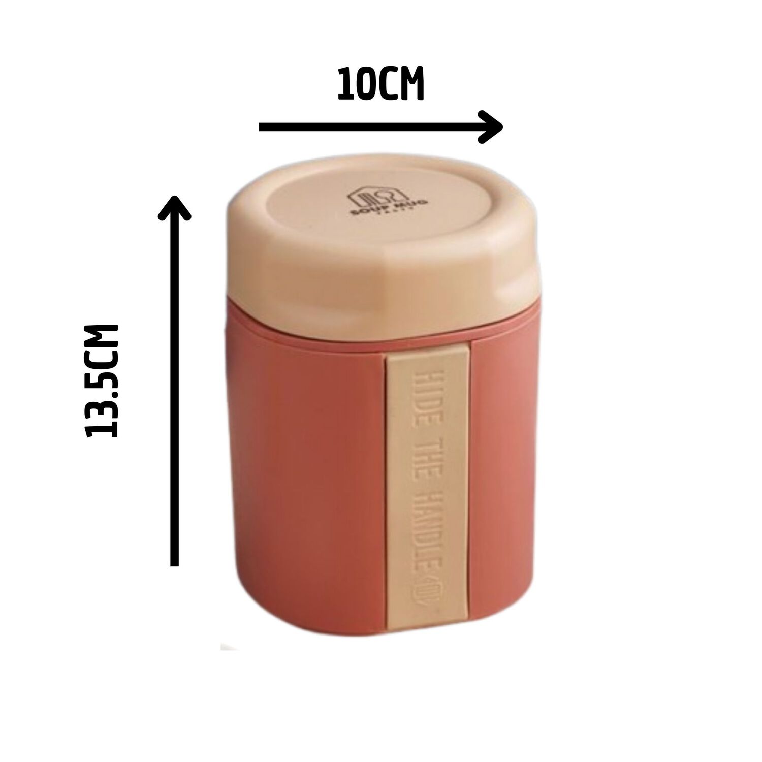 Termo T&aacute;per T&eacute;rmico Estilo Vaso Con Tenedor Oficina Y Escolar Pink image number 2.0