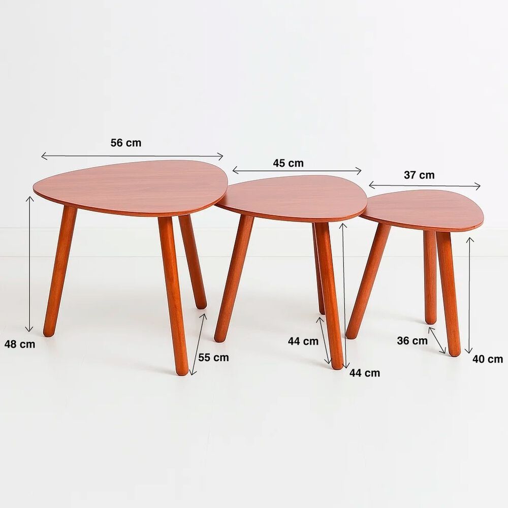 Pack De 3 Mesas De Centro O Laterales Madera image number 10.0