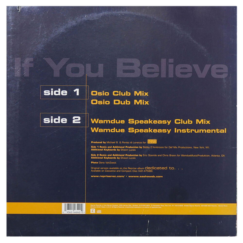 Sasha - If You Believe | 12" Maxi Single Usado image number 1.0