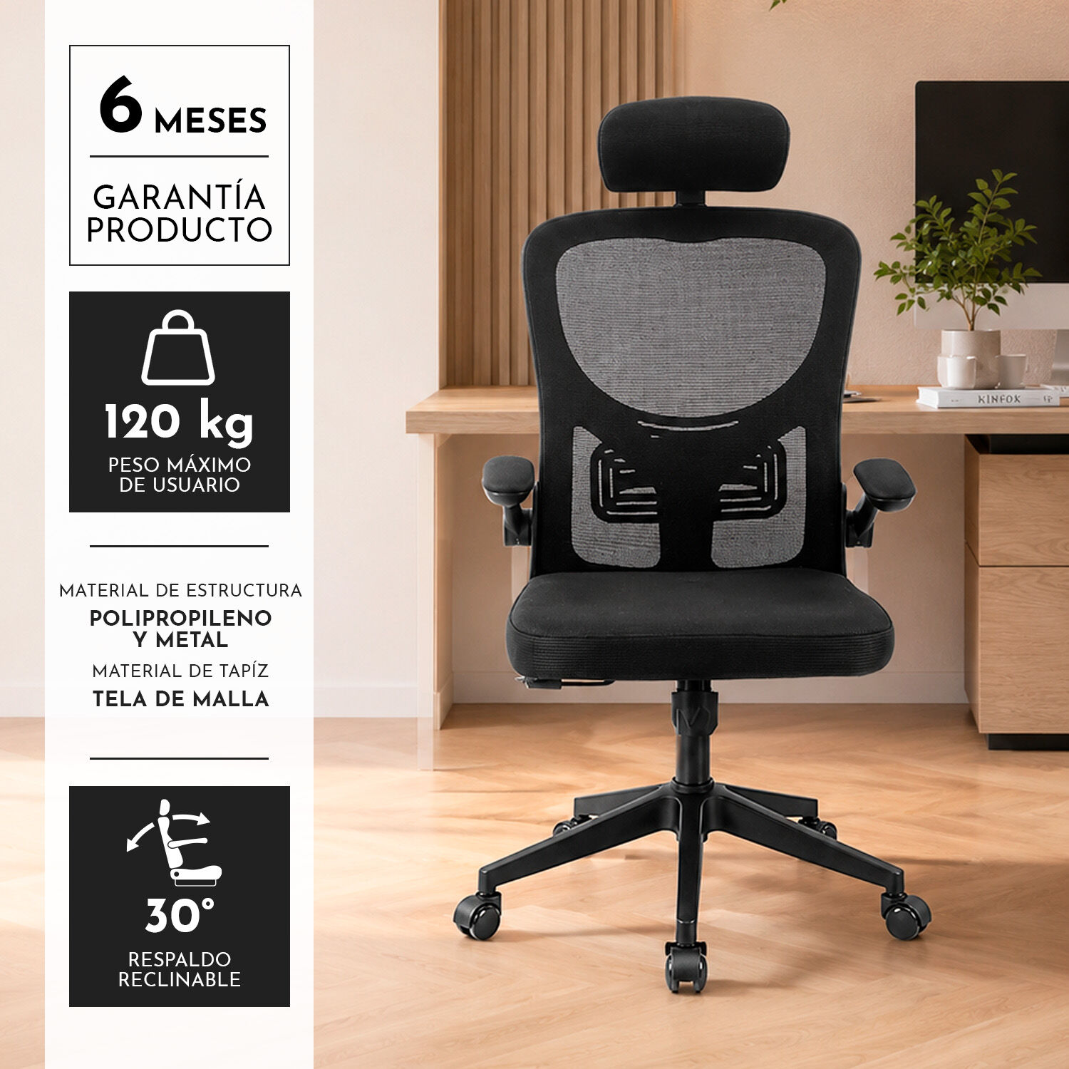 Silla De Escritorio Posture Executive - Negro image number 2.0